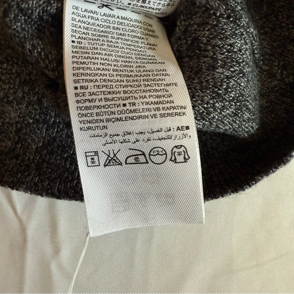 Banana Republic Cashmere Cotton Blend Men's Gray‎ Half-Zip Sweater